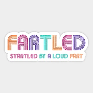 Vintage Retro Fartled Sticker